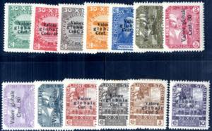 1919, francobolli della emissione pro ... 