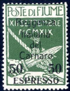 1920, 5 c. verde della serie dei Legionari ... 