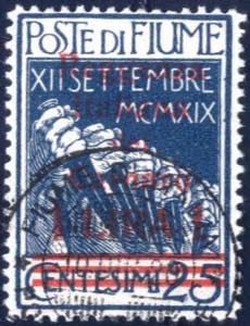 1920, 25 c. azzurro (C) con soprastampa ... 