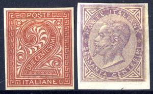 1863/65, Prove d`archivio, 2 Cent. rosso ... 