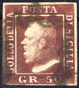 1859, 50 Grana lacca bruno, ... 