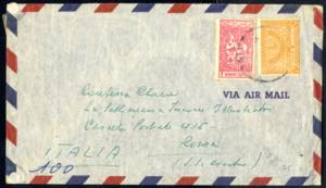 1956, Flugpostbrief vom Mai 1956 nach Rom ... 