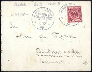 1898/99, 2 Briefe, 10 Pf Reichsadler am ... 