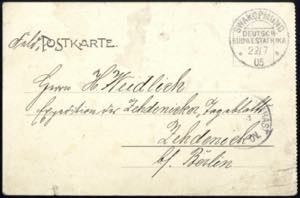 1905, 3 Feldpostansichtskarten, eine von ... 