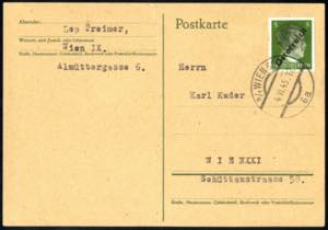 1945, 9/1 WIEN 66, 9. Bezirk Porzellangasse ... 