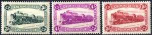 1934, Postpaketmarken, Serie 3 Werte, ... 