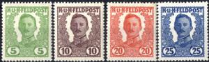 1918, Kaiser Karl, postfrische 5, 10, 20 und ... 