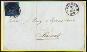 1853, Brief von Bingen am 24.11. nach ... 