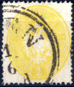 1863, 2 Kreuzer gelb, gestempelt Wien, ... 