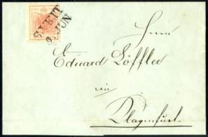 St. Veit 9. Jun 1850, Brief mit 3 Kreuzer ... 