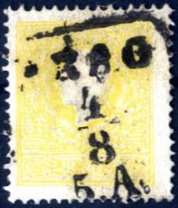 1859, Kaiserkopf nach links, 2 Kr gelb ... 