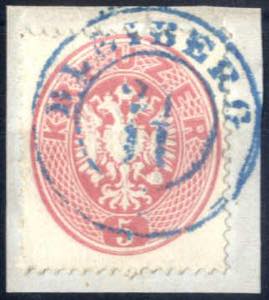 Bleiberg, RDs-f blau auf Briefstück mit ... 