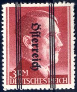 1945, Grazer Aushilfsausgabe Type I, 3 RM ... 