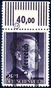 1945, Grazer Aushilfsausgabe Type I, 2 RM ... 