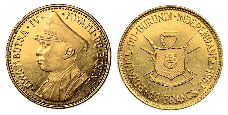 BURUNDI. Mwambutsa IV, 1962-1966., ... 
