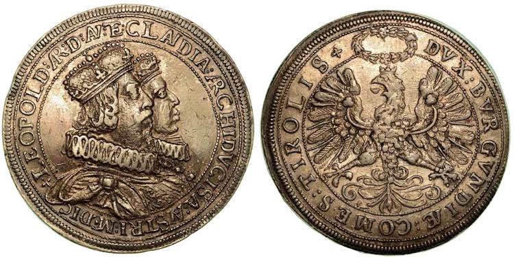 AUSTRIA. Leopoldo V, 1619-1632., 2 ... 