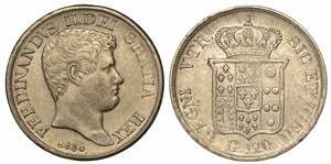 NAPOLI. Ferdinando II, 1830-1859., 120 Grana ... 