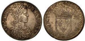 FRANCIA. Louis XIV, 1643-1715., Ecu 1651 A. ... 