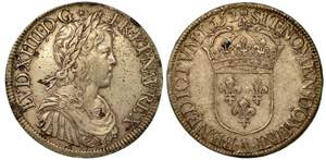 FRANCIA. Louis XIV, 1643-1715., Ecu 1652 A. ... 