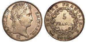 FRANCIA. Napoleon I, 1801-1815., 5 Francs ... 