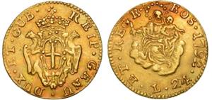 GENOVA. DOGI BIENNALI, 1528-1797. 24 Lire ... 
