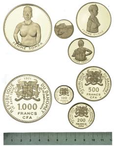 AFRICA. Dahomey. Lotto di quattro monete. ... 