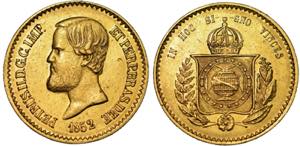 BRASILE. PEDRO II, 1831-1889. 20000 Reis ... 