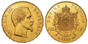FRANCIA. NAPOLEON III, 1852-1870. 100 Francs ... 