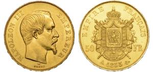 FRANCIA. NAPOLEON III, 1852-1870. 50 Francs ... 