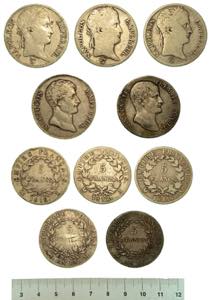 FRANCIA. Lotto di cinque monete. Napoleon ... 
