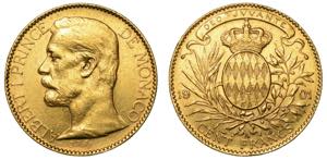 MONACO. ALBERT I, 1889-1922. 100 Francs ... 