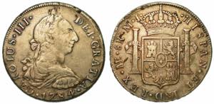 PERU. CARLOS III, 1759-1788. 8 Reales 1784. ... 