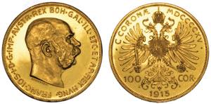 AUSTRIA. FRANZ JOSEPH, 1848-1916. 100 Corona ... 