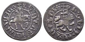Cilicia Armenia, Ar Silver Coin. AD ... 