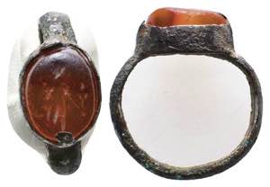 Roman Silver Ring With Intaglio, Circa 1st - ... 