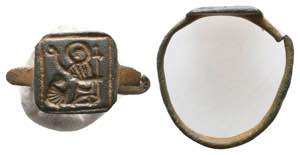 
Byzantine Seal Ring with a Religious ... 