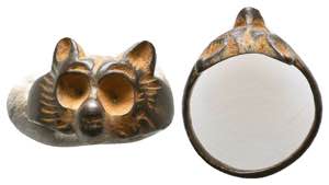 Roman Bronze Ring with a Wolf Bezel , Circa ... 