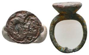 Roman Bronze Large Seal Ring   , Circa 1st - ... 