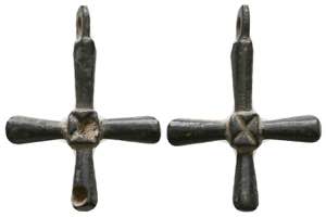 
Byzantine Bronze Cross Pendant , Circa 6th ... 