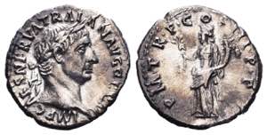 Traianus (98-117 AD). AR Denarius
.

