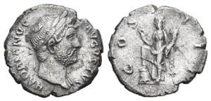 Hadrianus (117-138 AD). AR Denarius
.

