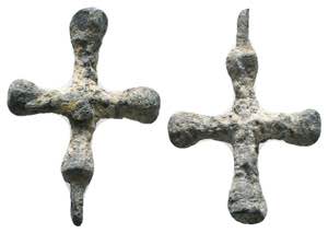 Byzantine Bronze Cross Pendant , Circa 6th - ... 