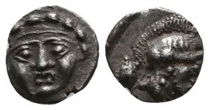 Greek AR Silver Obol, Ca. 350-300 BC..