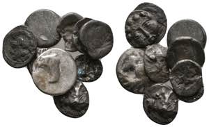 Greek AR Silver Obol Lot, Ca. 350-300 BC..