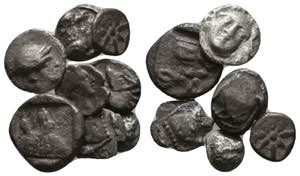 Greek AR Silver Obol Lot, Ca. 350-300 BC..