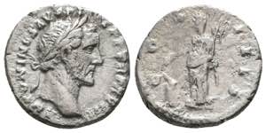 Antoninus Pius AR Denarius. Rome, AD 148-149.