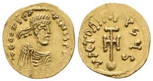 CONSTANS II (641-668). GOLD Tremissis. 
Obv: ... 