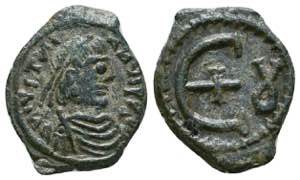 Justinian I. 527-565. Æ  Nummi