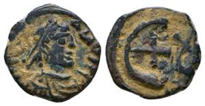 Justinian I. 527-565. Æ  Nummi