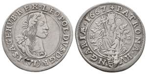 Hungary. Leopold I. 1667 KB. AR